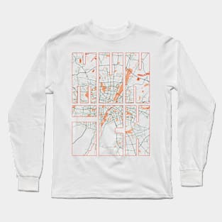 Munich, Germany City Map Typography - Bohemian Long Sleeve T-Shirt